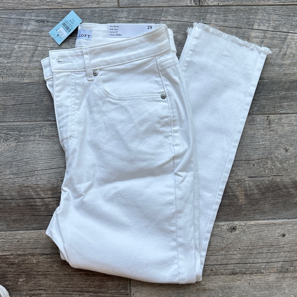 LOFT Women's Bright White Cropped Jeans